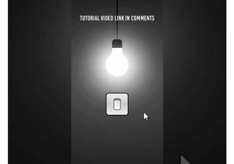 Switch On Off Light Bulb With Sound using Html CSS & Javascript #shorts