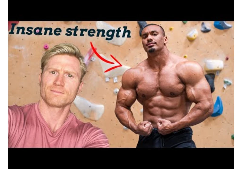 The world's strongest man tries climbing   //  Larry Wheels