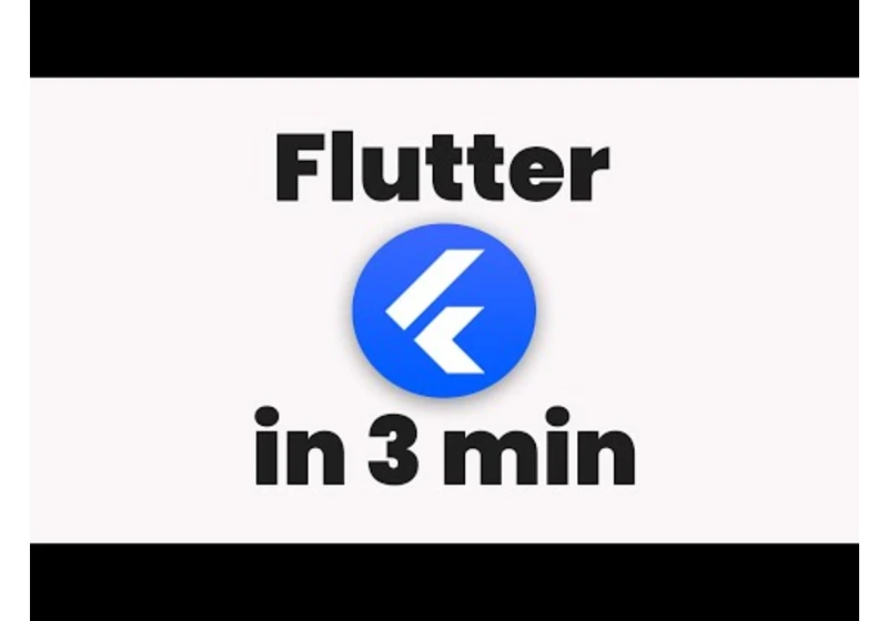 Learn Flutter In 3 Minutes