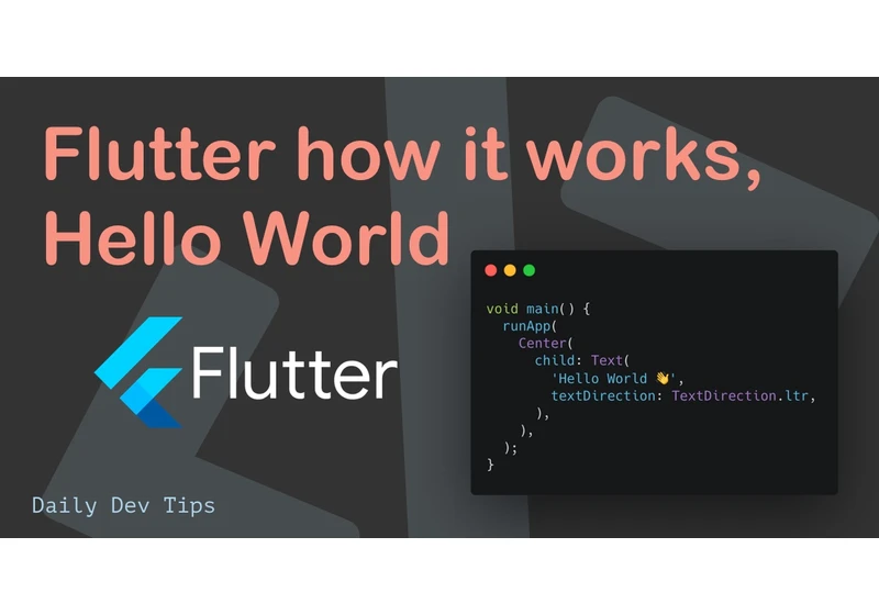 Flutter how it works, Hello World