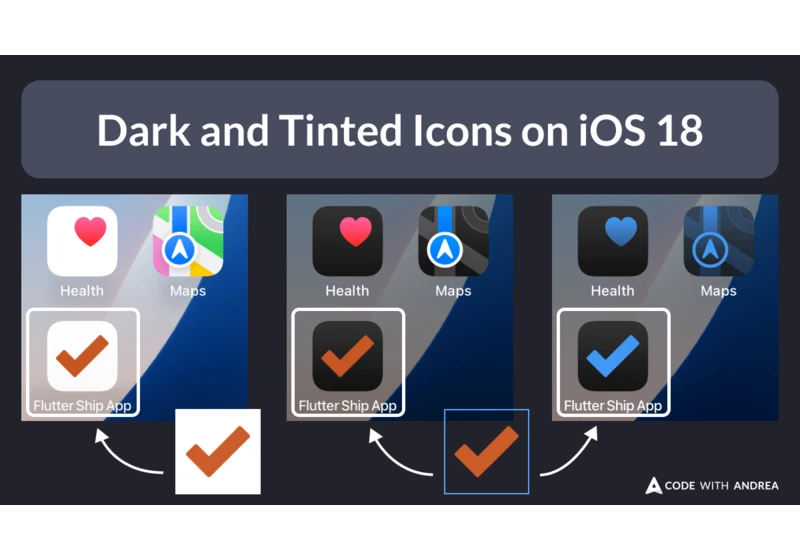 Dark and Tinted Icons on iOS 18