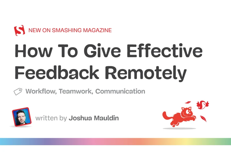 How To Give Effective Feedback Remotely