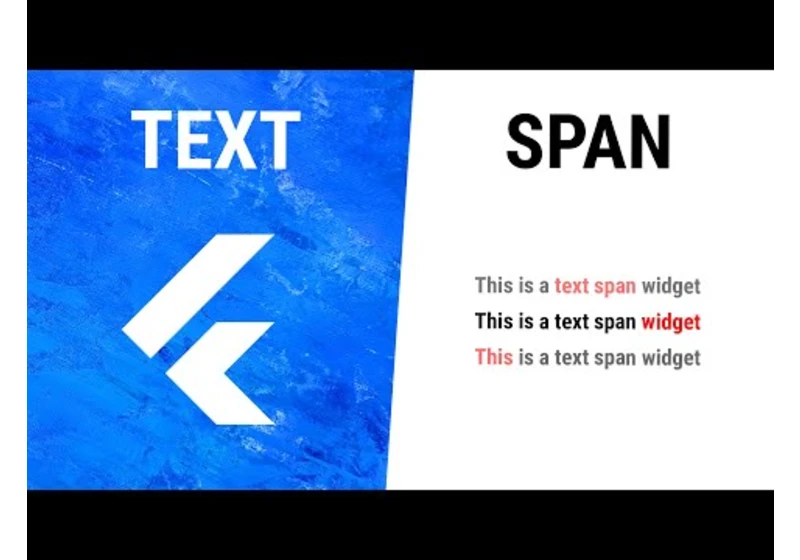 Flutter TextSpan Widget