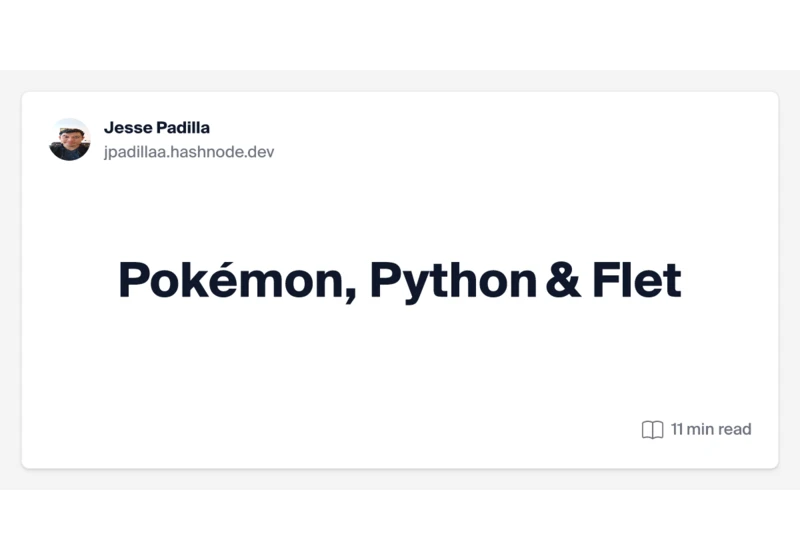 Pokémon, Python & Flet