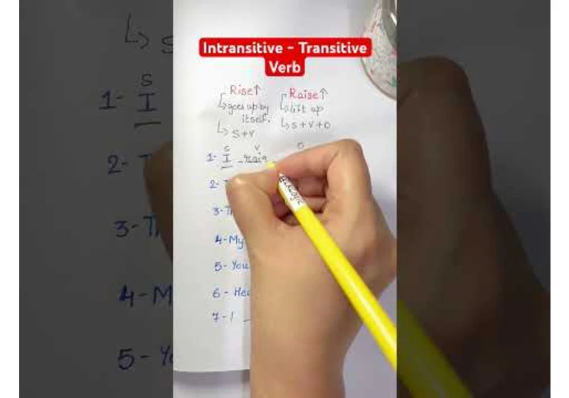 Rise or Raise ? What’s the difference? Rise is an Intransitive Verb and Raise is a Transitive Verb