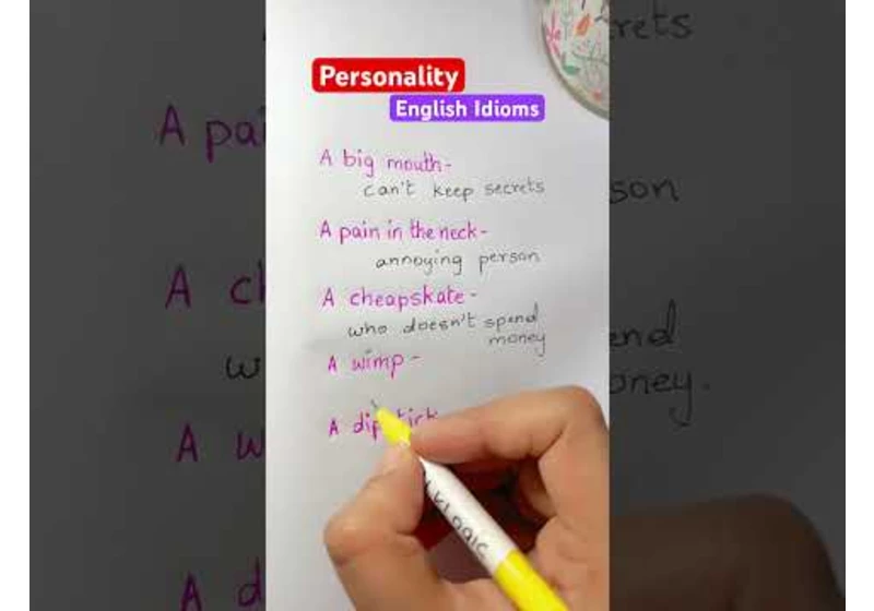English Idioms - Personality