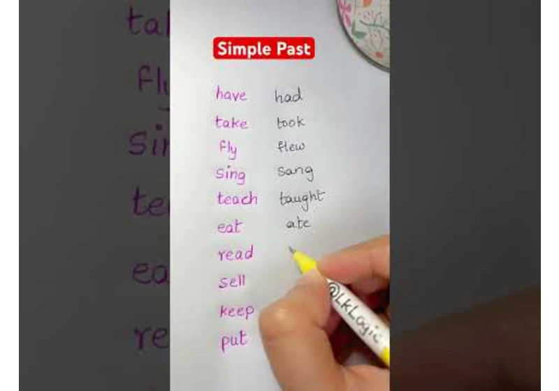 Do you know the simple past of these verbs? Irregular verbs