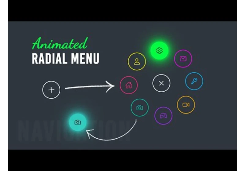 Animated Radial Menu using Html CSS & Vanilla Javascript