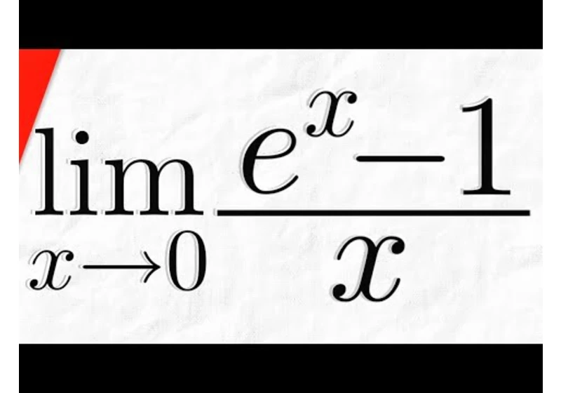 Limit of (e^x-1)/x as x approaches 0 (L'Hospital's Rule) | Calculus 1 Exercises