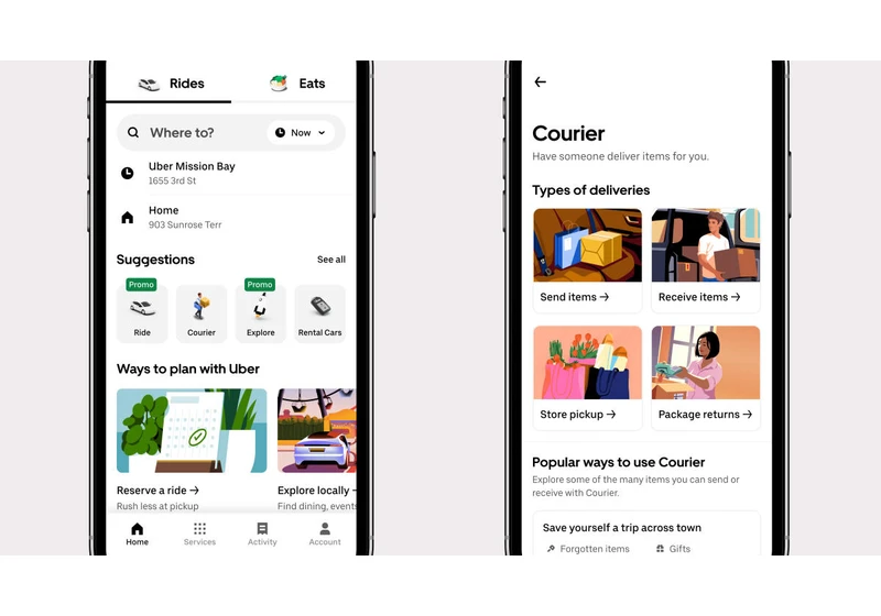 Uber rebrands its courier service and expands on-demand car seats to four more cities