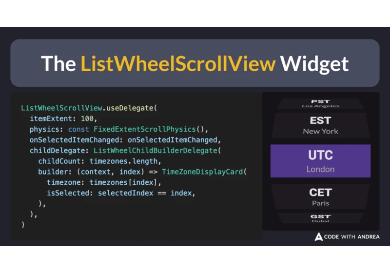 The ListWheelScrollView Widget