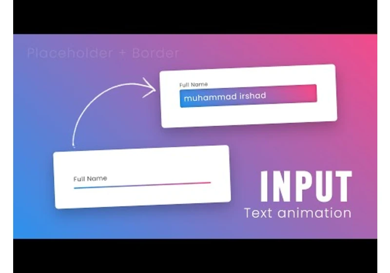 CSS Input Label Animation | Floating Placeholder Text @Online Tutorials