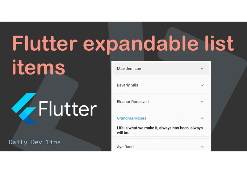 Flutter expandable list items