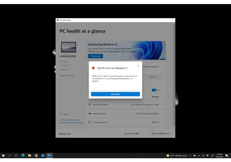 Microsoft won't allow many older Surface devices to upgrade to Windows 11