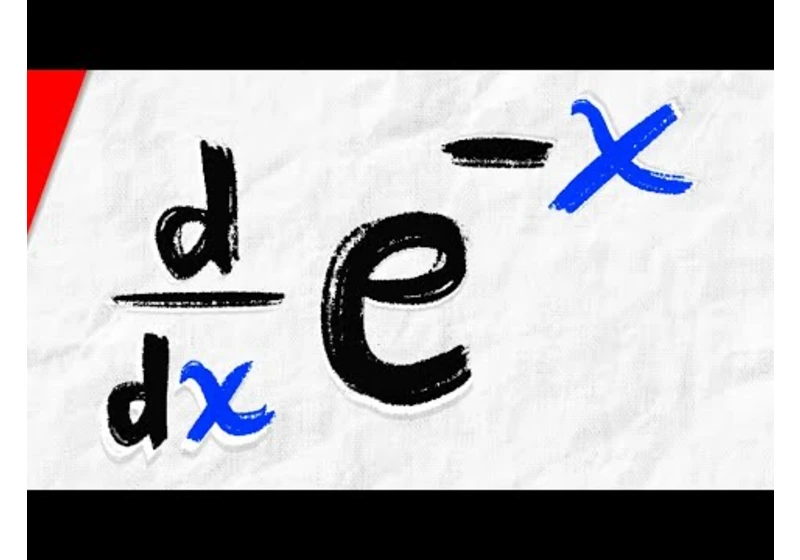 Derivative of e^(-x) with Chain Rule | Calculus 1 Exercises