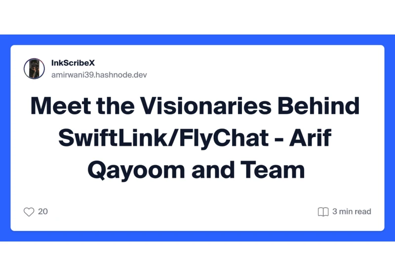 Meet the Visionaries Behind SwiftLink/FlyChat - Arif Qayoom and Team