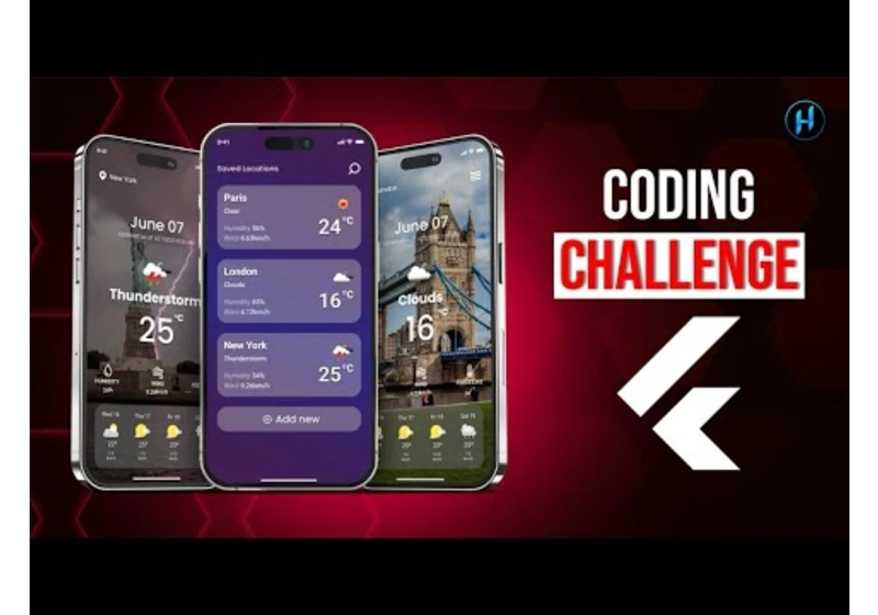 Flutter Coding Challenge | Weather App UI (Livestream)