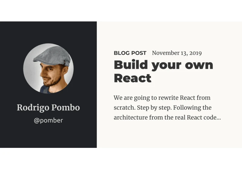 Build your own React (2019)