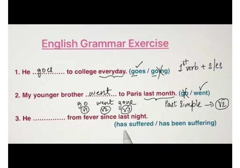 English Grammar Exercise