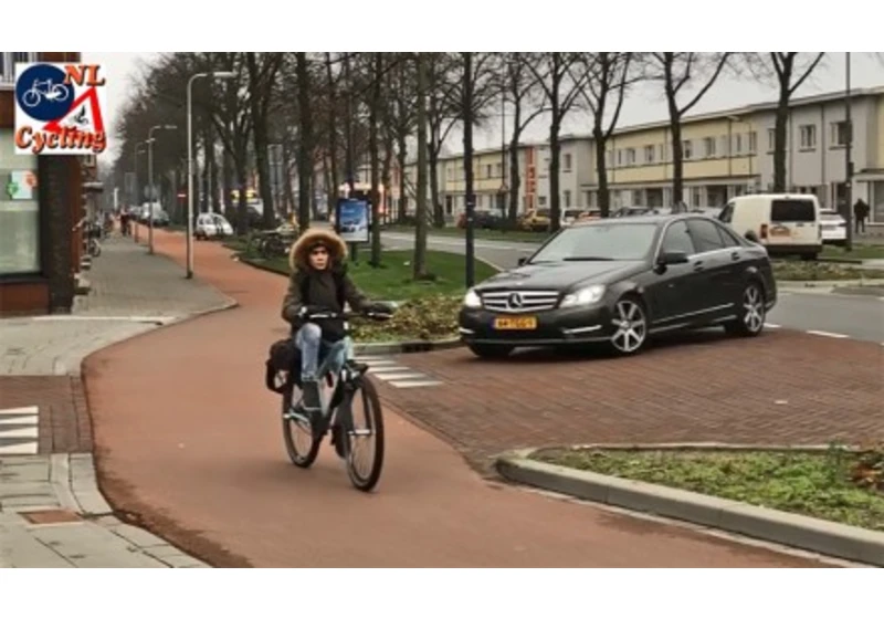 A common urban intersection in the Netherlands