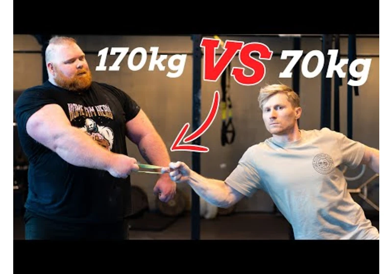 Strongman VS Rock Climber   -   Who has stronger grip?