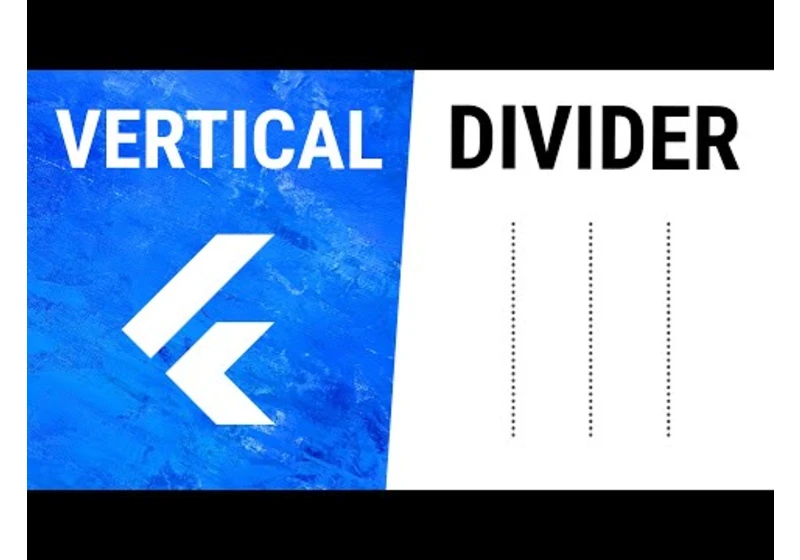 Flutter VerticalDivider Widget