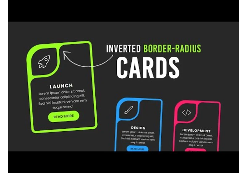 CSS Inverted border-radius Cards | Curve Outside