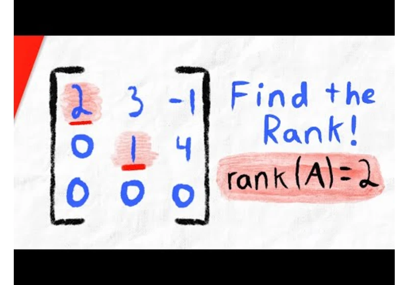 How to Find the Rank of a Matrix (5 examples)