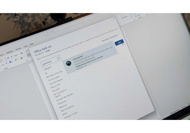  ChatGPT comes to Microsoft Word through Ghostwriter add-in 