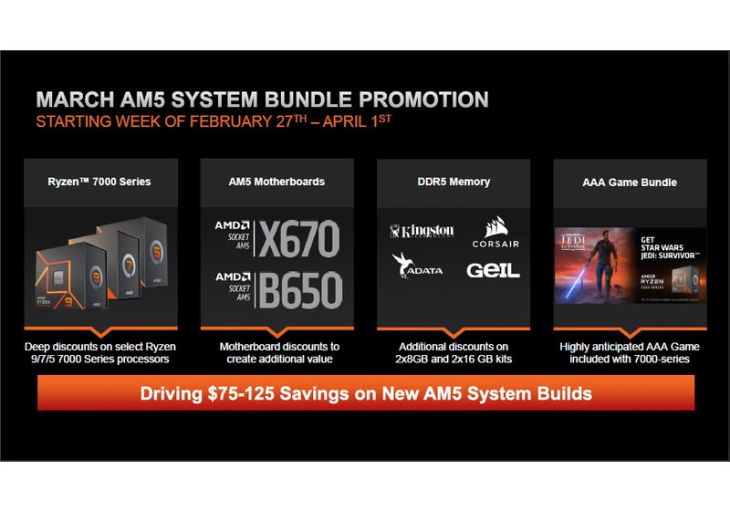  AMD's Ryzen 7000 Bundles Appear on Amazon, Newegg 