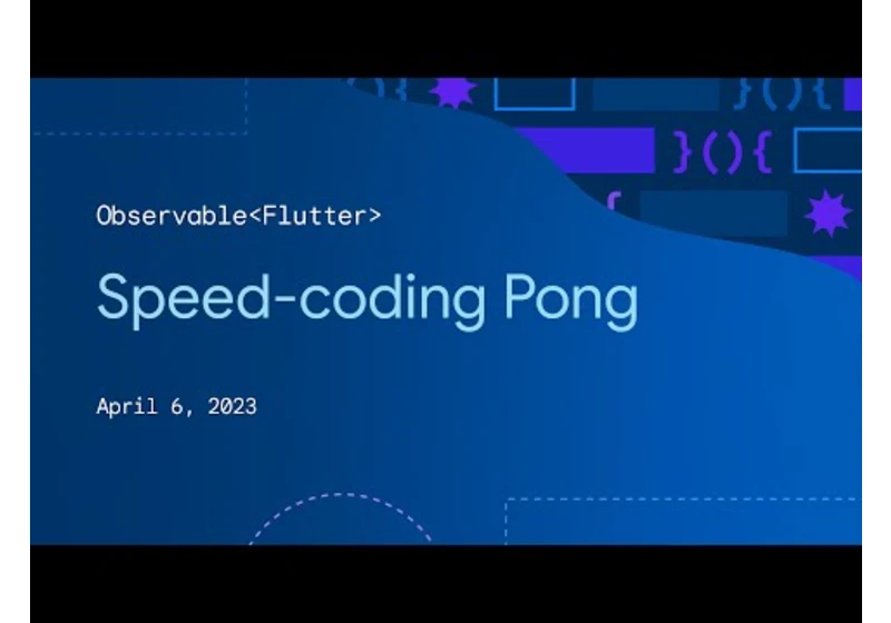 Observable Flutter: Speed coding Pong