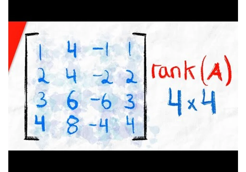 Find the Rank of a 4x4 Matrix | Linear Algebra Exercises