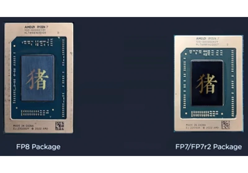  AMD's Zen 4 Phoenix Pictured: FP7 and FP8 CPUs Exposed 