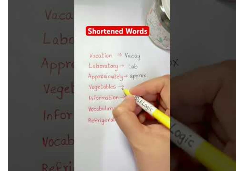 Shortened Words