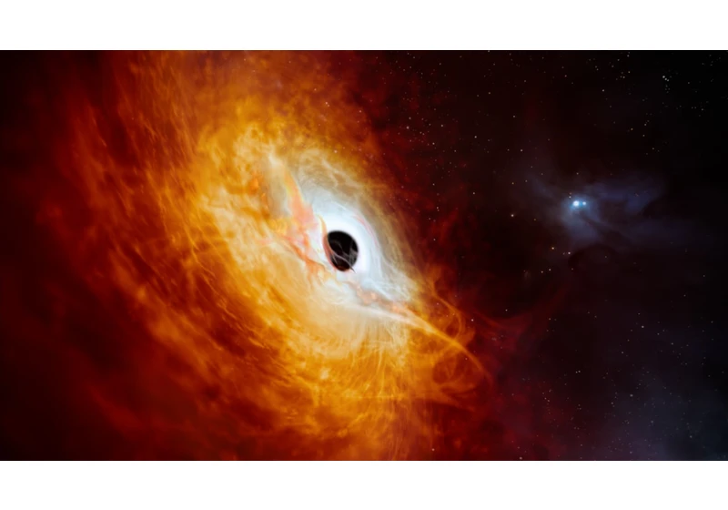 Astronomers found a quasar fueled by a giant black hole that eats a sun a day