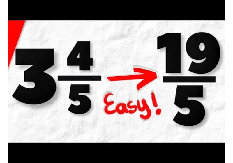 Mixed Numbers to Improper Fractions Made Easy! | Pre-Algebra Exercises