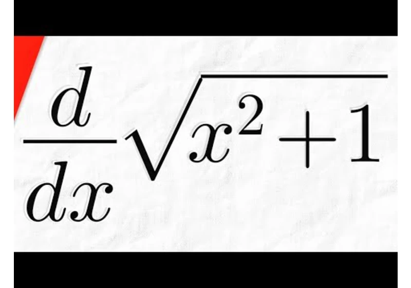 Derivative of sqrt(x^2+1) with Chain Rule | Calculus 1 Exercises