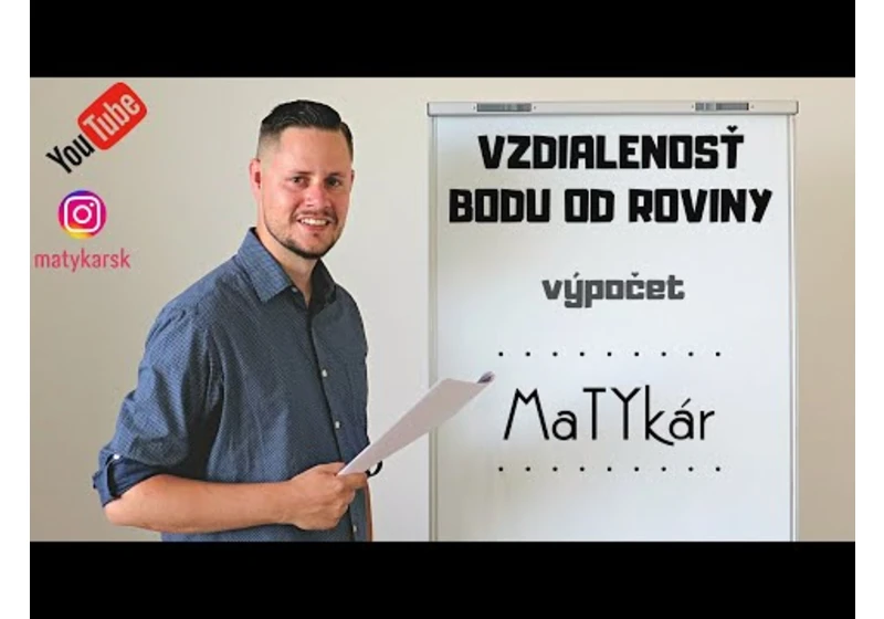 VZDIALENOSŤ BODU OD ROVINY | analytická geometria - výpočet