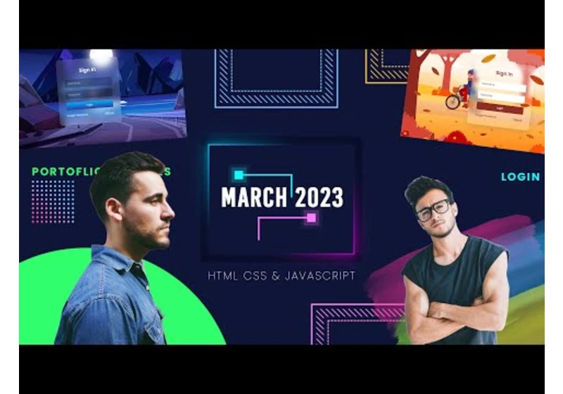 Portfolio Website | Animated Login Page | Top Html CSS & Javascript  Animation Effect | March 2023