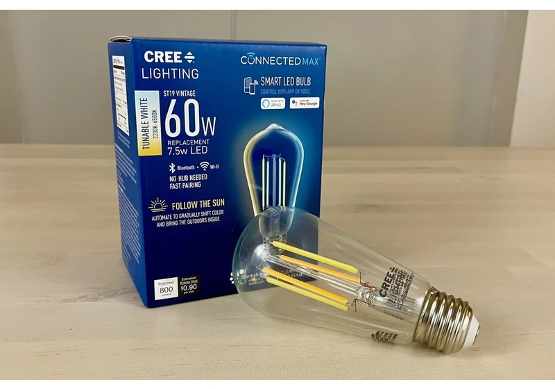 Cree Lighting Connected Max ST19 review: An affordable, tunable, filament smart bulb