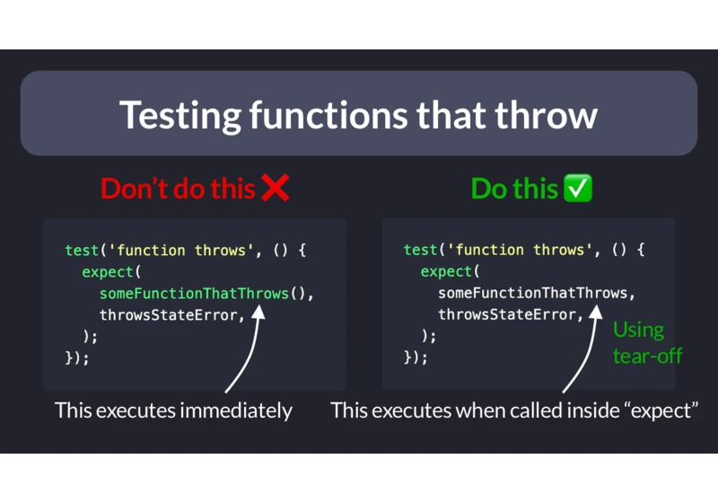 How to test functions that throw in Flutter