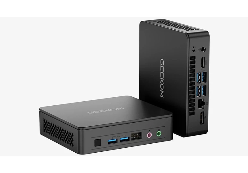  Makers rejoice! This mini PC has a rare expansion connector that no rival offers — 9-pin port is located on the front of Geekom device and could be useful for some great DIY projects 