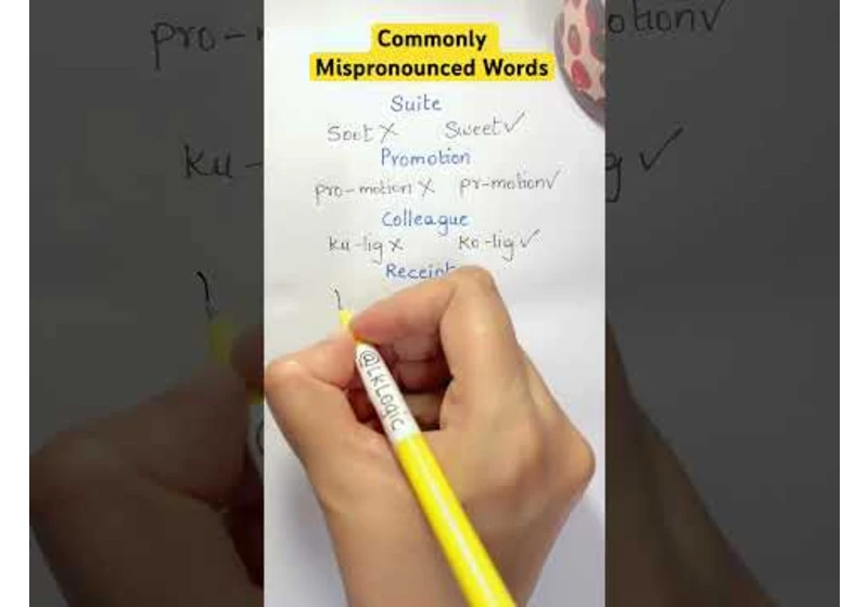 Most Commonly Mispronounced Words