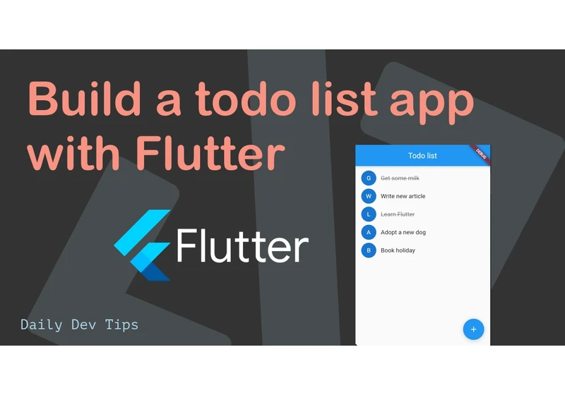 Build a todo list app with Flutter