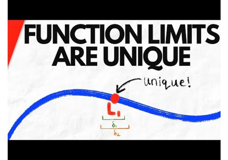 Proof: Limit of a Function is Unique | Real Analysis