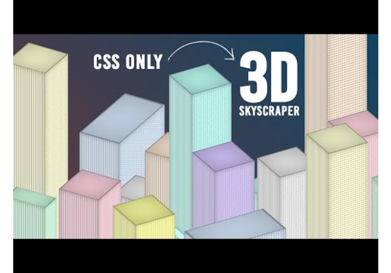 CSS Only 3D Animated Skyscraper | CSS Animation Effects