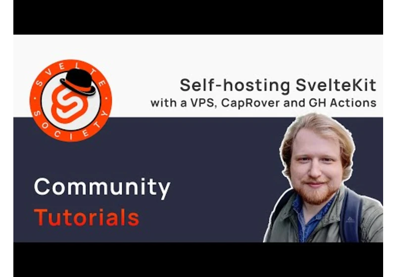 Community Tutorial: Self-hosting SvelteKit with a VPS, Docker, CapRover and GitHub Actions