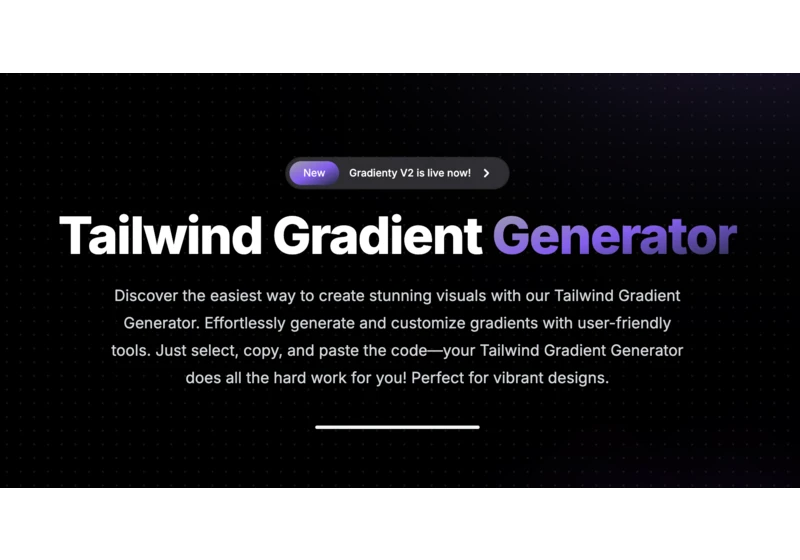 Gradienty: A TailwindCSS Generator