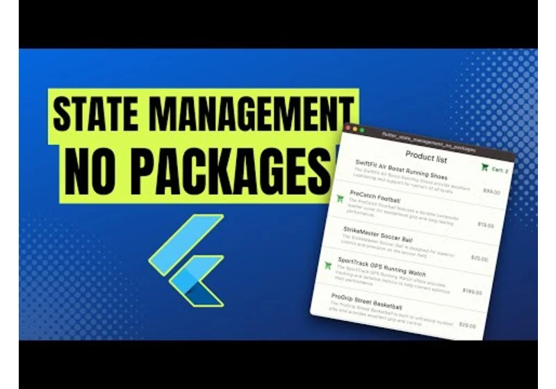 Flutter State Management WITHOUT external packages (ChangeNotifier, InheritedWidget and more)