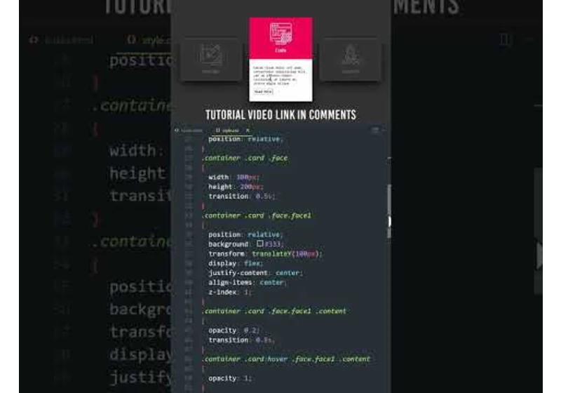 CSS Card Hover Effects #shorts